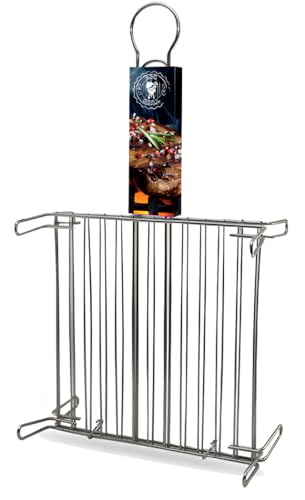 FORNOR 11266 Doppelter Stahlgrill mit Füßen, 30 x 30 c von FORNOR