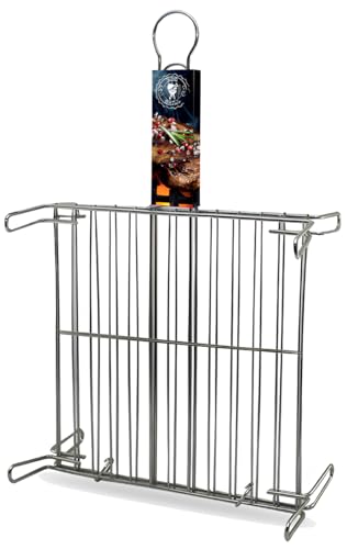 FORNOR 11270 Doppelter Stahlgrill mit Füßen, 50 x 50 cm von FORNOR