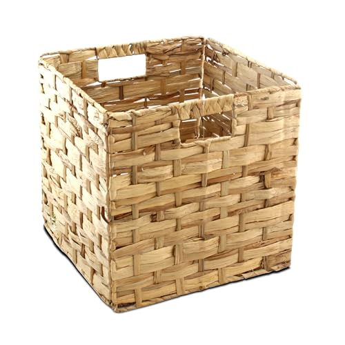 FORNOR Cesta de jacinto con asas 31 x 31 x 31 cm von FORNOR