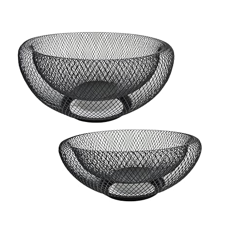 FORNOR 13924 schwarzer Metallkorb, Durchmesser 25 und 30 cm von FORNOR