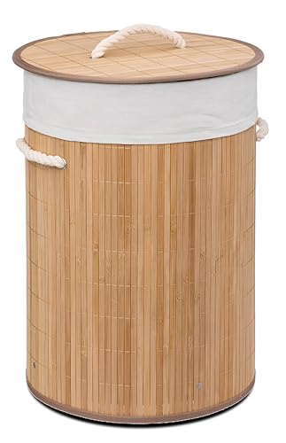 FORNOR 14827 PANIER À LINGE EN BAMBOU AVEC COUVERCLE 48 L - Diam 35 x 50 cm von FORNOR