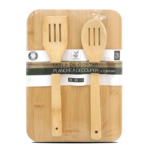 FORNOR 17326 BAMBUS SCHNEIDEBRETT + 2 SPATEL 33 x 23 x 0,8 cm von FORNOR
