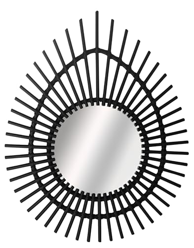 FORNOR 28204 Ovaler Spiegel, Bambus-Imitat, 50 x 40 cm von FORNOR