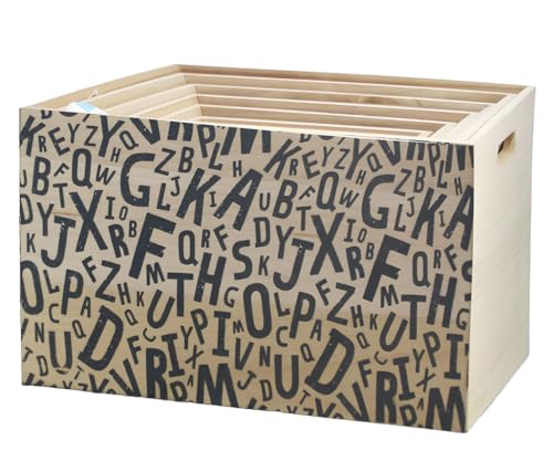 FORNOR 28224 Holzkiste Buchstaben X6 25 x 15 x 12 cm/40 x 3 von FORNOR