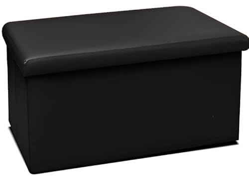 FORNOR 42003 - Puff Ottoman PVC Schwarz 76 x 38 x 38 cm von FORNOR