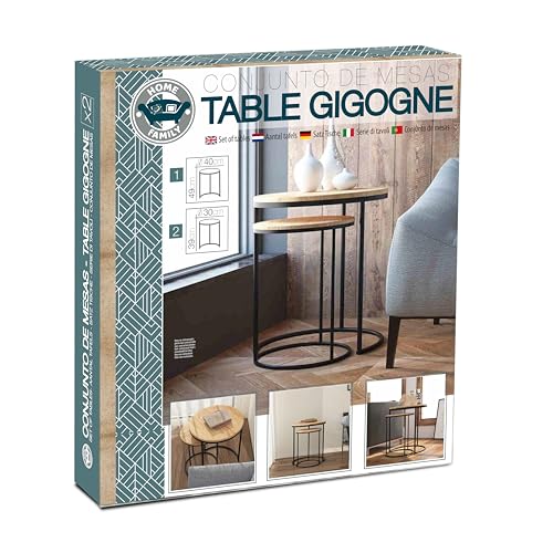 FORNOR Table d'appoint X2, Diam 30 x 39->Diam 40 x 49 cm von FORNOR
