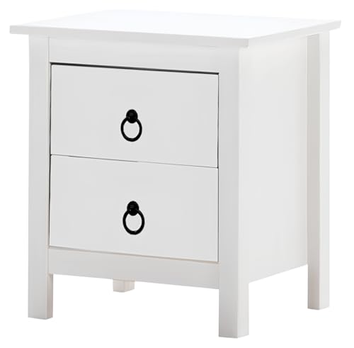 FORNOR Scandi Tisch mit Schubladen, Weiß, 41 x 40 x 52 cm von FORNOR