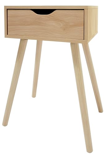 FORNOR Klapptisch mit Schublade, Holz, Beige, 40 x 30 x 60 cm von FORNOR