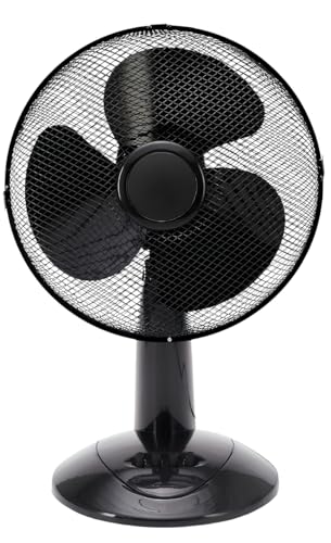 FORNOR 16264 SCHWARZER VENTILATOR 34 x H 40,5 cm, 3 GESCHWINDIGKEITEN von FORNOR