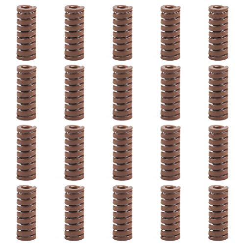 20Pcs Druckfedern Sortiment|Zugfedern 8 * 20mm Ø4mm |Spiralfedern |Metallfedern| Super Schwerlast Dunkelbraun Bett Federn| Kompressionsfedern für 3D Drucker Motherboard von FOROREH