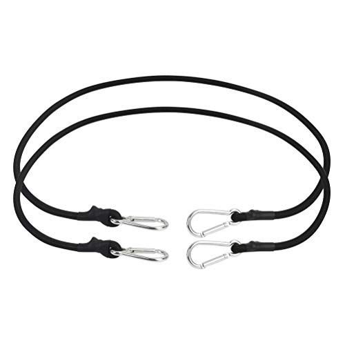 FOROREH 2 Stück Motorrad Spanngummi Elastische Seil mit Karabiner, Spanngurte 1 m Schwere Bungee-Seilgurte Zurrgurte, Spanngummis für Zelte, Fracht, Auto, Gepäck, Kajakboot, Camping von FOROREH