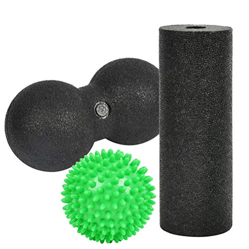 FOROREH Faszien Set, Massageball Faszienrolle Faszienball Massageset, igelball Massagebälle mit Noppen von fußmassage, Faszien und die Regeneration der Muskeln von FOROREH