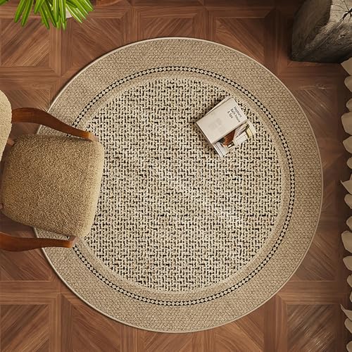 FORRTY Bodenschutzmatte for Holzboden, Runde Gaming Stuhlmatte for Computer, rutschfeste Schreibtisch Schutzmatte, Leiser Teppich for Wohnzimmer Sofa Bettseite Büro, Waschbar(Patterns1,160CM(63")) von FORRTY