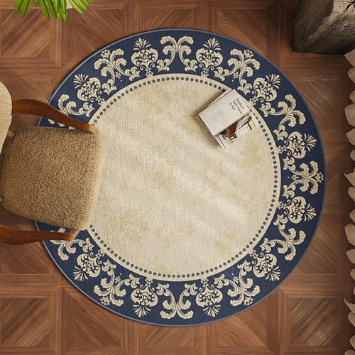 FORRTY Bodenschutzmatte for Holzboden, Runde Gaming Stuhlmatte for Computer, rutschfeste Schreibtisch Schutzmatte, Leiser Teppich for Wohnzimmer Sofa Bettseite Büro, Waschbar(Patterns10,80cm(31.5")) von FORRTY