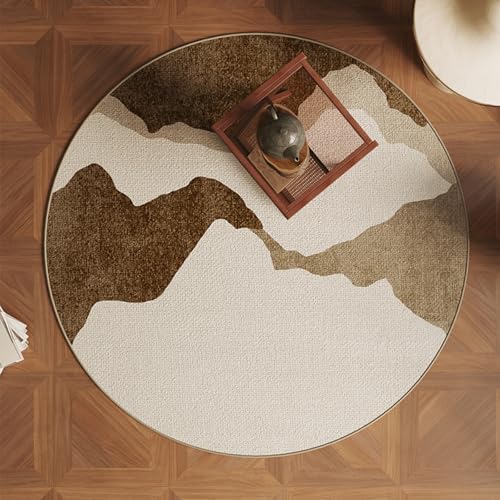 FORRTY Bodenschutzmatte for Holzboden, Runde Gaming Stuhlmatte for Computer, rutschfeste Schreibtisch Schutzmatte, Leiser Teppich for Wohnzimmer Sofa Bettseite Büro, Waschbar(Patterns12,160CM(63")) von FORRTY