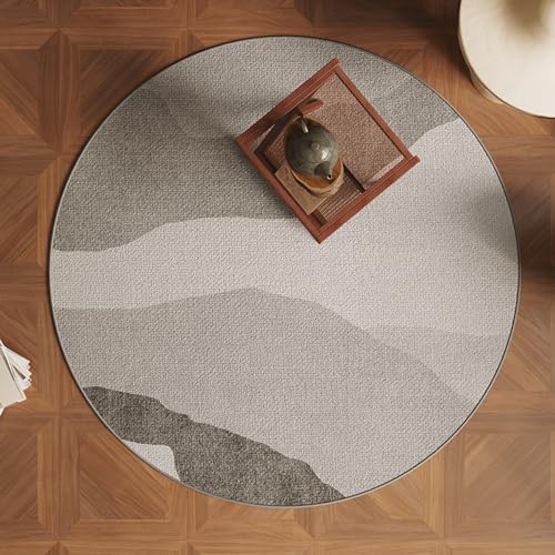 FORRTY Bodenschutzmatte for Holzboden, Runde Gaming Stuhlmatte for Computer, rutschfeste Schreibtisch Schutzmatte, Leiser Teppich for Wohnzimmer Sofa Bettseite Büro, Waschbar(Patterns13,120CM(47.2")) von FORRTY