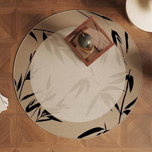 FORRTY Bodenschutzmatte for Holzboden, Runde Gaming Stuhlmatte for Computer, rutschfeste Schreibtisch Schutzmatte, Leiser Teppich for Wohnzimmer Sofa Bettseite Büro, Waschbar(Patterns14,160CM(63")) von FORRTY