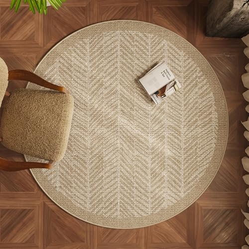 FORRTY Bodenschutzmatte for Holzboden, Runde Gaming Stuhlmatte for Computer, rutschfeste Schreibtisch Schutzmatte, Leiser Teppich for Wohnzimmer Sofa Bettseite Büro, Waschbar(Patterns16,120CM(47.2")) von FORRTY