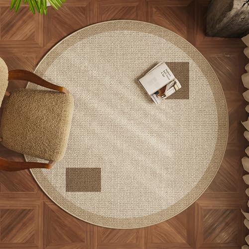 FORRTY Bodenschutzmatte for Holzboden, Runde Gaming Stuhlmatte for Computer, rutschfeste Schreibtisch Schutzmatte, Leiser Teppich for Wohnzimmer Sofa Bettseite Büro, Waschbar(Patterns17,140CM(55.1")) von FORRTY