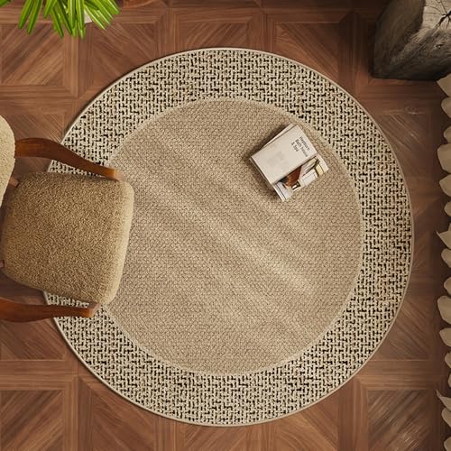 FORRTY Bodenschutzmatte for Holzboden, Runde Gaming Stuhlmatte for Computer, rutschfeste Schreibtisch Schutzmatte, Leiser Teppich for Wohnzimmer Sofa Bettseite Büro, Waschbar(Patterns2,160CM(63")) von FORRTY
