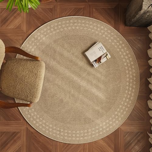 FORRTY Bodenschutzmatte for Holzboden, Runde Gaming Stuhlmatte for Computer, rutschfeste Schreibtisch Schutzmatte, Leiser Teppich for Wohnzimmer Sofa Bettseite Büro, Waschbar(Patterns3,160CM(63")) von FORRTY
