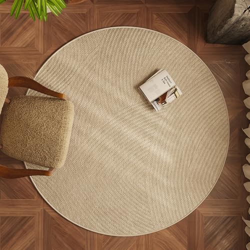 FORRTY Bodenschutzmatte for Holzboden, Runde Gaming Stuhlmatte for Computer, rutschfeste Schreibtisch Schutzmatte, Leiser Teppich for Wohnzimmer Sofa Bettseite Büro, Waschbar(Patterns6,60CM(23.6")) von FORRTY