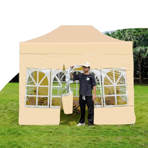 FORRTY Schwerlast Pop Up Pavillon Mit 4 Seitenwänden Faltpavillon Mit Klar Sichtfenstern Wasserdichtes Partyzelt Gartenpavillon for Terrasse BBQ Camping Marktstand Event Outdoor(2X3m) von FORRTY