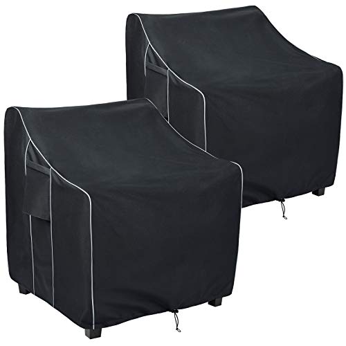 FORSPARK Abdeckungen für Terrassenstühle, wasserdicht, für Gartenmöbel, 2er-Set, passend für bis zu 91,4 x 94 x 91,4 cm (B x T x H) von FORSPARK
