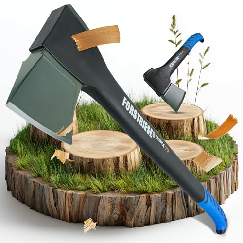 FORSTRIESE® Axt 72cm | Vibrationsarme Spaltaxt | Beil aus hochwertigem Non-Break Fiberglas-Kunststoff zum Holz spalten | Teflon Beschichtung & ergonomischer Griff | TimberX70 von FORSTRIESE