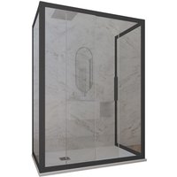 3-seitige Duschkabine 75x160x75 Klarglas Anthrazit Deco Trio von FORTE