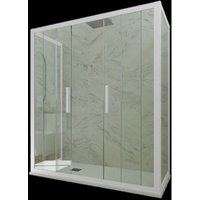 3-seitige Duschkabine 80x170x80 Klarglas Weiß Star Trio 3-seitige Duschkabine 80x170x80 Klarglas Weiß Star Trio von FORTE