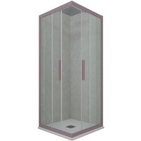 Eck-Duschkabine in pvc 110x120 Klarglas Lavendel Kolors Eck-Duschkabine in pvc 110x120 Klarglas Lavendel Kolors von FORTE