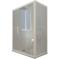 Eck-Duschkabine in pvc 75x110 Klarglas Champagne Deco Duo Eck-Duschkabine in pvc 75x110 Klarglas Champagne Deco Duo von FORTE