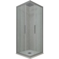 Eck-Duschkabine in pvc 80x80 Klarglas Silver Kolors Eck-Duschkabine in pvc 80x80 Klarglas Silver Kolors von FORTE