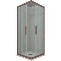 Eck-Duschkabine in pvc 90x110 Klarglas Chocolate Kolors Eck-Duschkabine in pvc 90x110 Klarglas Chocolate Kolors von FORTE