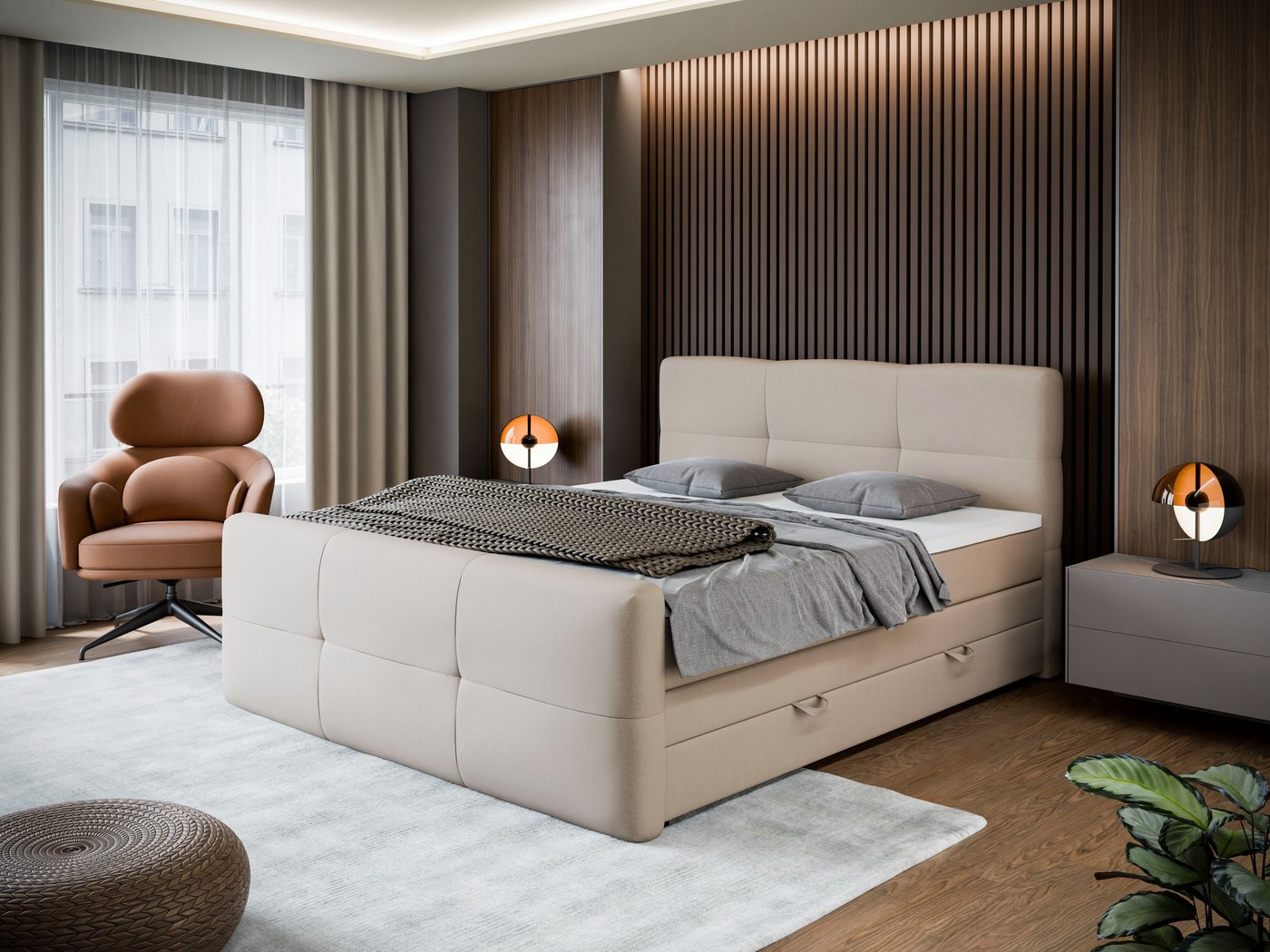 FORTE Boxspringbett STAR erhältlich in den Breiten 140cm, 160cm & 180cm, inkl. Bettkasten, inkl. Fußteil, erhältlich in verschiedenen Farben FORTE Boxspringbett STAR erhältlich in den Breiten 140cm, 160cm & 180cm, inkl. Bettkasten, inkl. Fußteil, erhältlich in verschiedenen Farben von FORTE