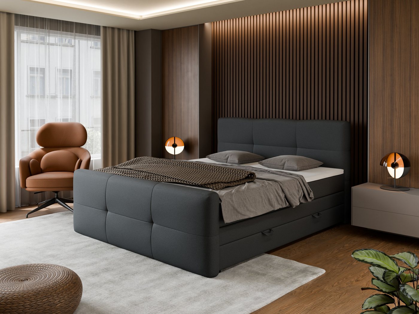 FORTE Boxspringbett STAR erhältlich in den Breiten 140cm, 160cm & 180cm, inkl. Bettkasten, inkl. Fußteil, erhältlich in verschiedenen Farben FORTE Boxspringbett STAR erhältlich in den Breiten 140cm, 160cm & 180cm, inkl. Bettkasten, inkl. Fußteil, erhältlich in verschiedenen Farben von FORTE