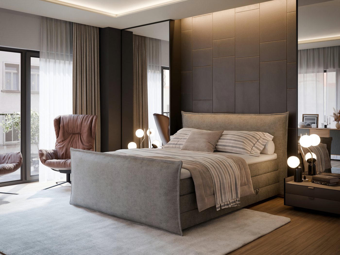 FORTE Boxspringbett Harmonie inkl. Bettkasten und Topper, Kopf- und Fußteil in Kissenoptik, in den Breiten 140cm, 160cm und 180cm erhältlich FORTE Boxspringbett Harmonie inkl. Bettkasten und Topper, Kopf- und Fußteil in Kissenoptik, in den Breiten 140cm, 160cm und 180cm erhältlich von FORTE