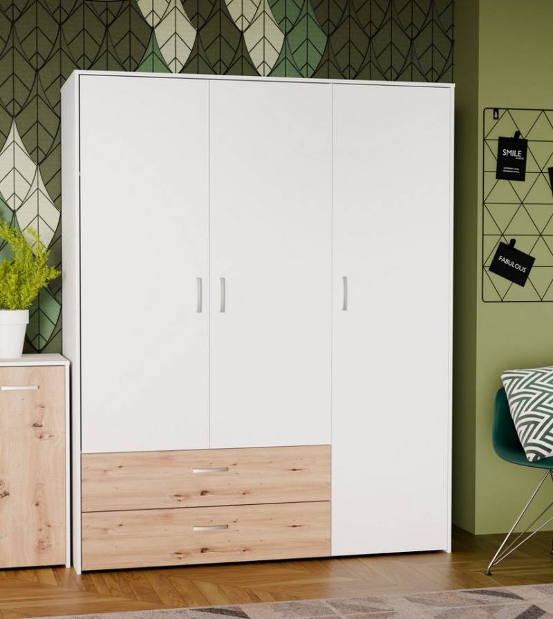 FORTE Drehtürenschrank Culgoa Drehtürenschrank, Stauraum, 2 Schubkästen, variable Einlegeböden von FORTE