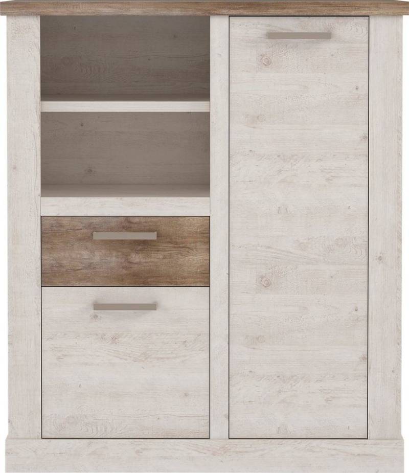 FORTE Highboard Duro, Mehrzweckschrank mit Türen & Schublade, Landhausstil, Breite 109,8 cm FORTE Highboard Duro, Mehrzweckschrank mit Türen & Schublade, Landhausstil, Breite 109,8 cm von FORTE