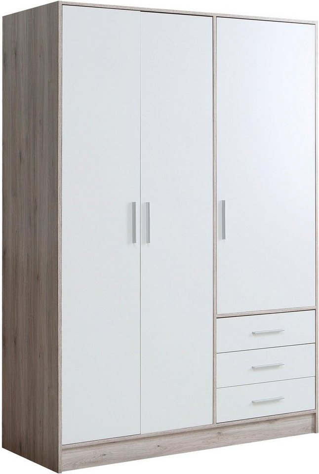 FORTE Kleiderschrank Jupiter, Made in Europe, mit Schubladen viel Stauraum, 2 Breiten und 4 Farben von FORTE