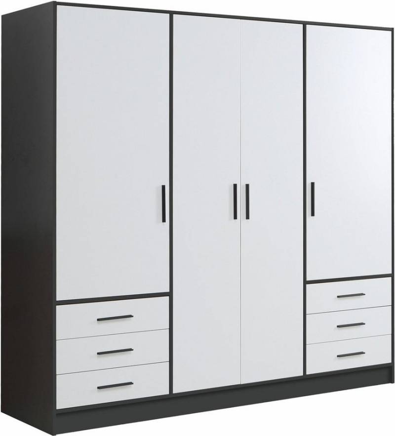 FORTE Kleiderschrank Jupiter, Made in Europe, mit Schubladen (Maße (T/H): 60/200 cm) Stauraum, 2 Breiten, 4 Farben, Schubladen, variable Einlegeböden FORTE Kleiderschrank Jupiter, Made in Europe, mit Schubladen (Maße (T/H): 60/200 cm) Stauraum, 2 Breiten, 4 Farben, Schubladen, variable Einlegeböden von FORTE