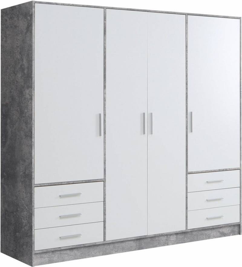 FORTE Kleiderschrank Jupiter, Made in Europe, mit Schubladen (Maße (T/H): 60/200 cm) Stauraum, 2 Breiten, 4 Farben, Schubladen, variable Einlegeböden FORTE Kleiderschrank Jupiter, Made in Europe, mit Schubladen (Maße (T/H): 60/200 cm) Stauraum, 2 Breiten, 4 Farben, Schubladen, variable Einlegeböden von FORTE