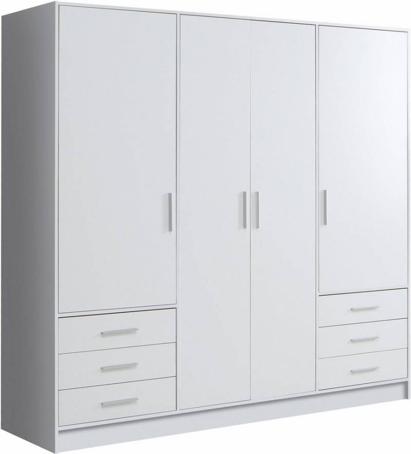 FORTE Kleiderschrank Jupiter, Made in Europe, mit Schubladen (Maße (T/H): 60/200 cm) Stauraum, 2 Breiten, 4 Farben, Schubladen, variable Einlegeböden von FORTE