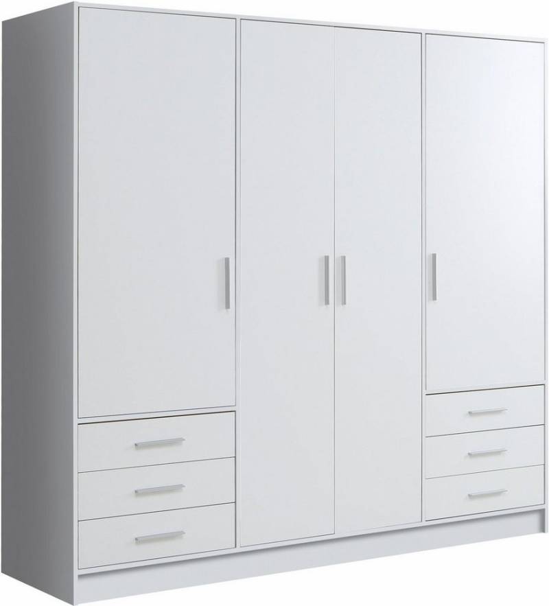 FORTE Kleiderschrank Jupiter, Made in Europe, mit Schubladen viel Stauraum, 2 Breiten und 4 Farben von FORTE