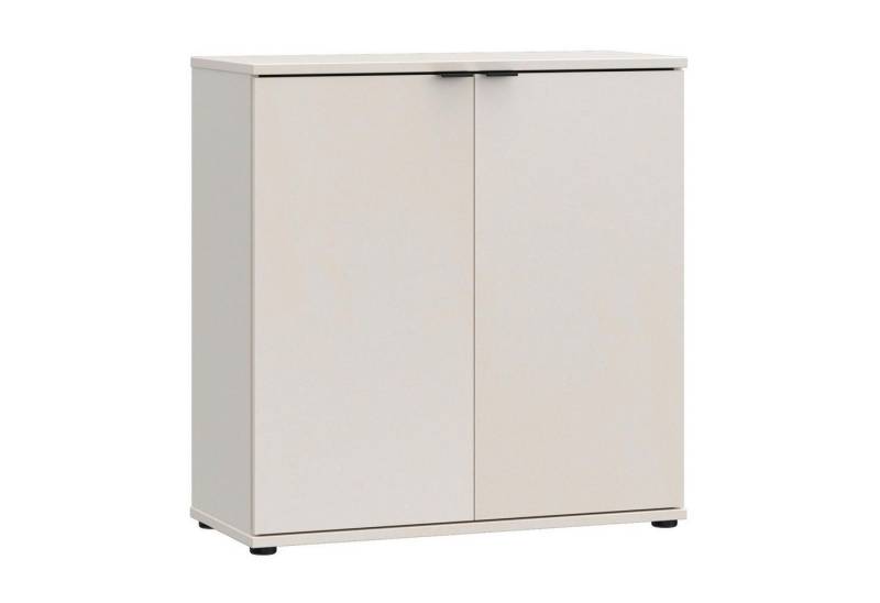 FORTE Kommode GANYMEDE, Sandfarben, B 80 x H 82 x T 34 cm., 2 Türen von FORTE