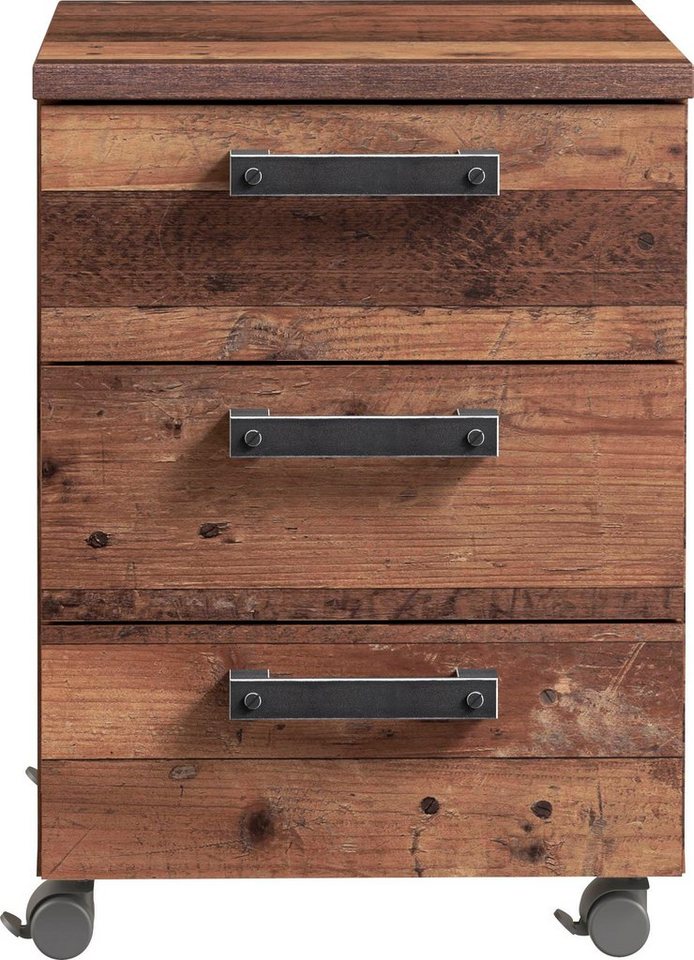 FORTE Rollcontainer Clif, Schreibtischcontainer im Industriestil von FORTE