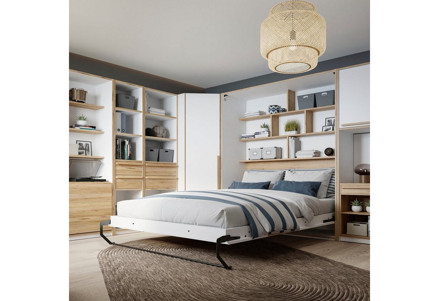 FORTE Schrankbett Jugendbett, Gästebett, 250 KG Belastbarkeit, platzsparend (H//T zusammengeklappt ca.215/57,4 in drei Breiten) Made in Europe, inklusive Lattenrost, perfekte Lösung für kleine Räume FORTE Schrankbett Jugendbett, Gästebett, 250 KG Belastbarkeit, platzsparend (H//T zusammengeklappt ca.215/57,4 in drei Breiten) Made in Europe, inklusive Lattenrost, perfekte Lösung für kleine Räume von FORTE