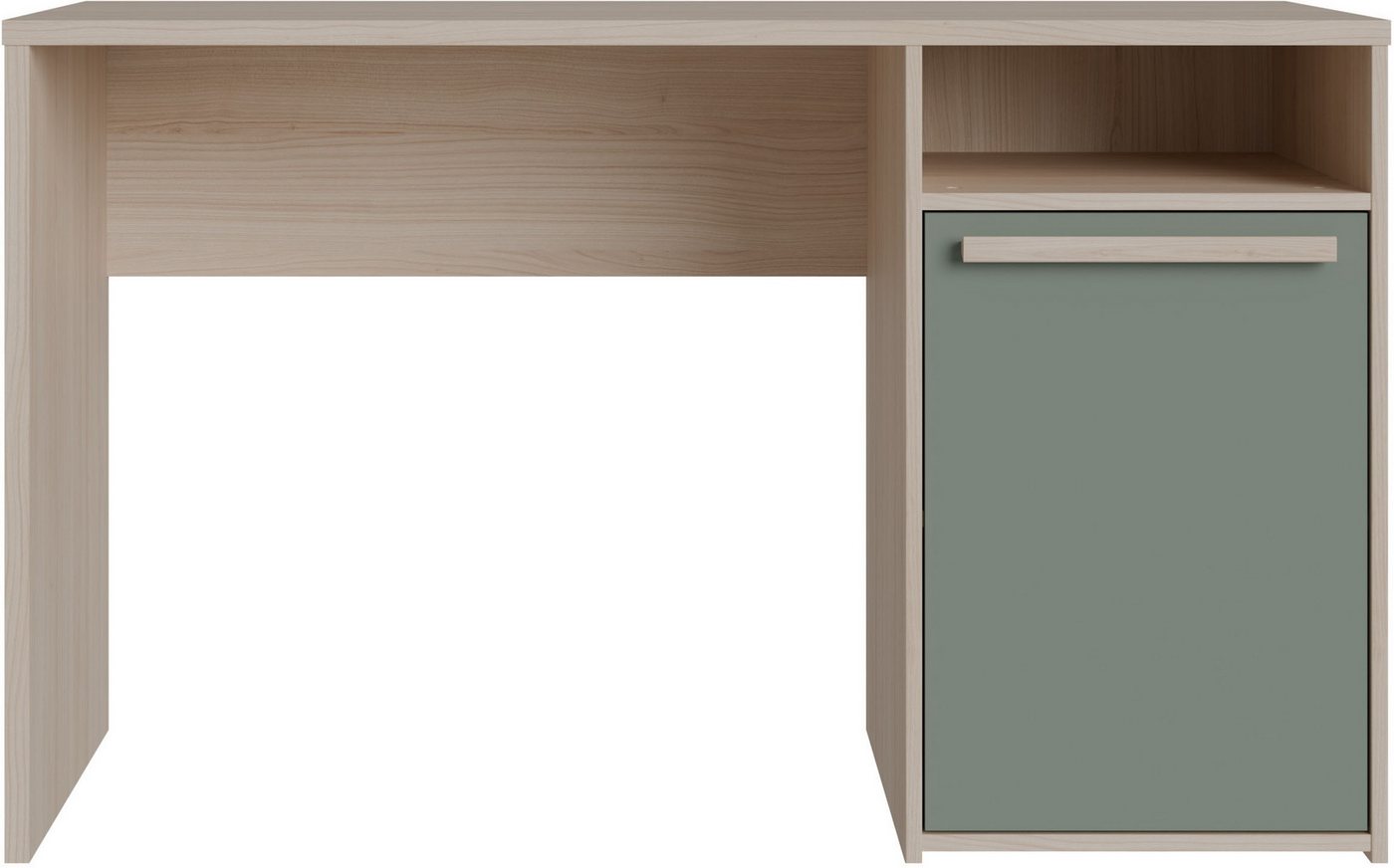 FORTE Schreibtisch Capaia, Echtholzgriffe, verstellbarer Einlegeboden, Breite: 126 cm FORTE Schreibtisch Capaia, Echtholzgriffe, verstellbarer Einlegeboden, Breite: 126 cm von FORTE