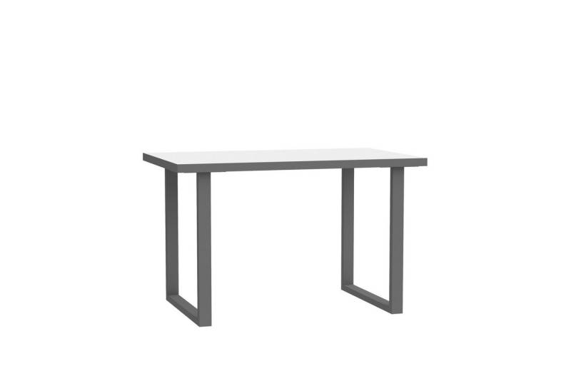 FORTE Schreibtisch in Weiß, Grau - 120x74,1x75cm (BxHxT) von FORTE